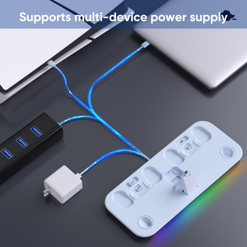 Soporte De Carga Ps5 Con Luz Rgb Y Usb-c Para Controladores