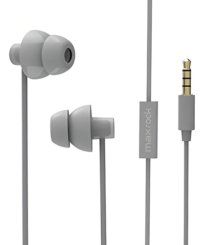 Audífonos Maxrock Con Mic Gris