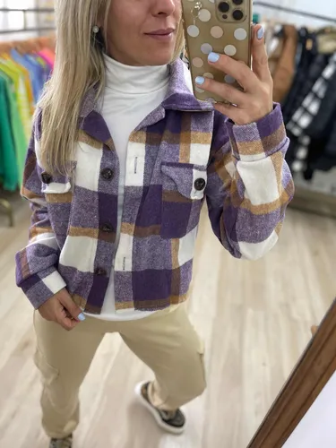 Camisaco Corto Chaqueta Saco Escoses Mujer The Big Shop