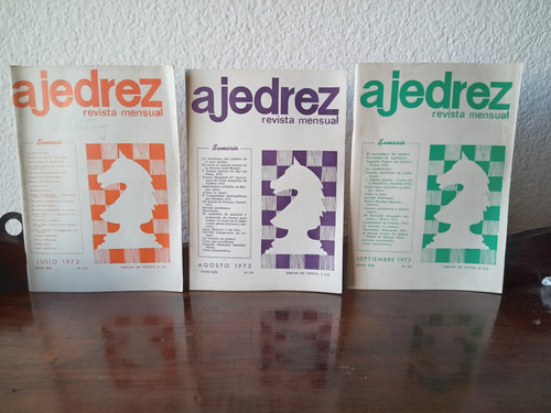 Lote De 3 Revistas Ajedrez - 1972