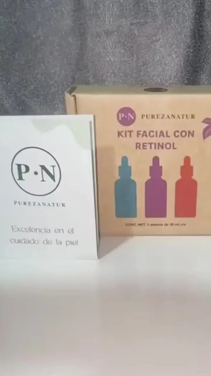 PUREZA NATUR Kit Serum facial Acido Hialurónico, Vitamina C y Retinol ...