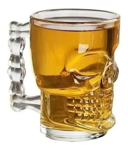 Tarro Cervecero Calavera Calaca Mason Vidrio Cristal 480 Ml
