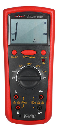 Medidor De Resistencia Digital Ohmeter Tester Aislamiento 0