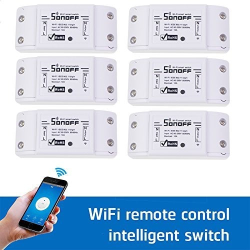 Sonoff Wifi Interruptor Pack De 6 Wireless Eléctrico De Cont