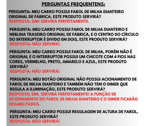 Botão Chave Interruptor Farol Onix Cobalt Spin Prisma S-10