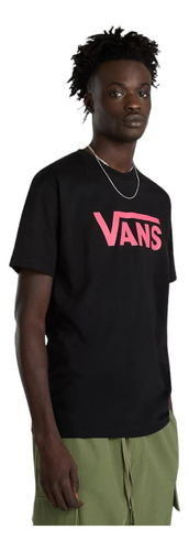 Remera Vans Modelo Classic Negro Rosa Nueva Colección