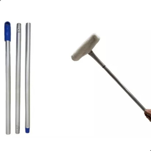 Rodo Limpa Vidros 22cm C Cabo Extensor 1,70m Até 4,5 Metros