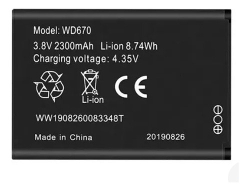 Bateria Pila Zte WiPod Wd670 Multibam Hotspot Tienda 