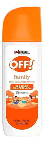 Repelente Mosquitos Dengue Off Family Naranja Spray Nuevo