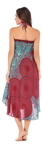 Falda De Mujer Larga Hippie Bohemia Gitana Floral Printin 75