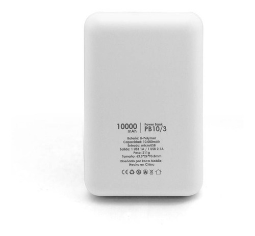 Imagen 4 de 4 de Cargador Portatil Power Bank Usb Roca Mobile