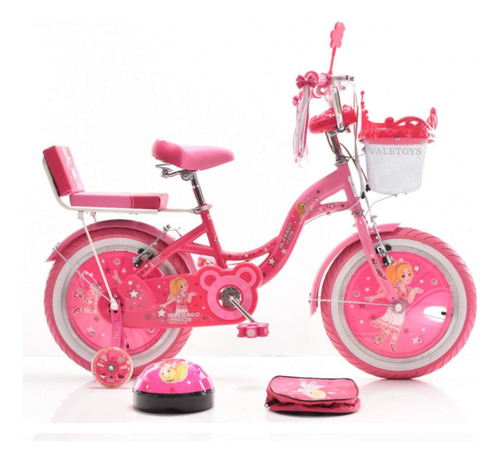 Bicicleta Blessed Princess Aro 16 Para Niña Con Canasto