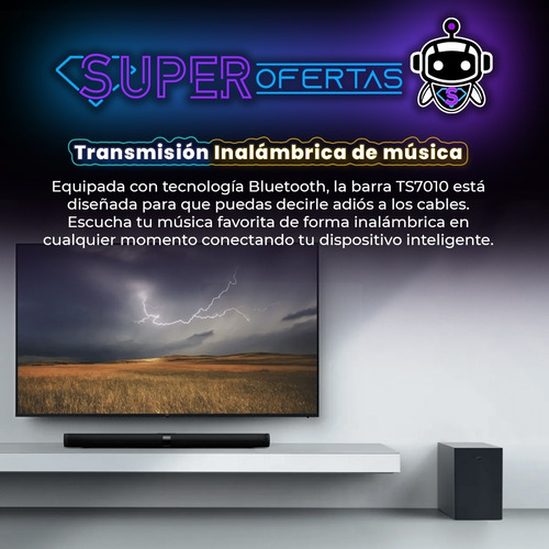 Imagen 2 de 7 de Potente Barra De Sonido Tcl 320 Watts Bluetooth + Subwoofer