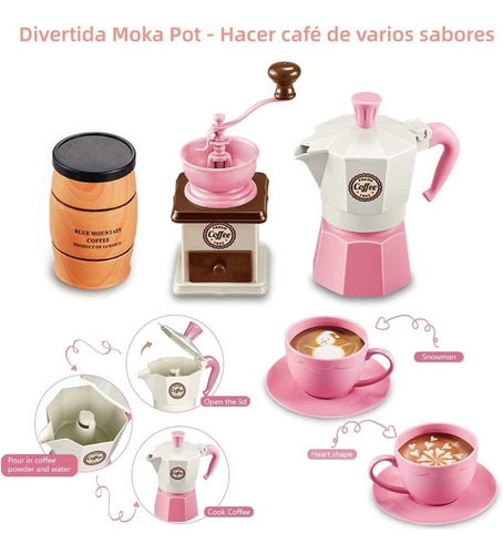 Juguete De Cocina Juego De Té Para Niños Cafetera Pastel 38 | Meses sin  intereses