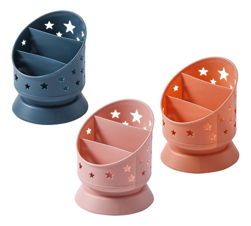 Soporte Para Bolígrafos, Cubo Para Brochas De Naranja Azul