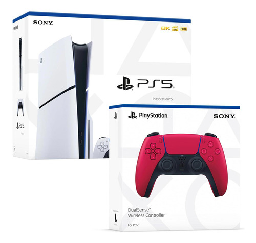 Consola Ps5 Slim Con Lector De Discos + Mando Cosmic Red