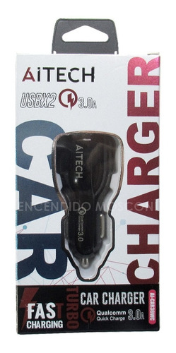 Cargador Celular Auto Carga Rapida Qualcomm 3.0 6 Amp 2 Usb