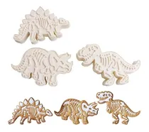 Comprar Kit 3 Moldes Cortadores De Dinosaurios - Galletas Repostería