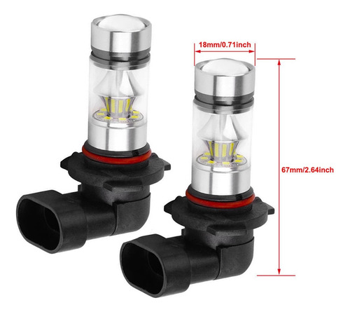 2 Led Antiniebla Led Superblancos H10 9045 9145 9140 De 6000