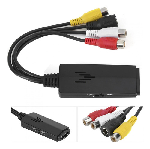 Av Rca A Hdmi Convertidor De Vídeo Compuesto Cvbs 720p 1080p
