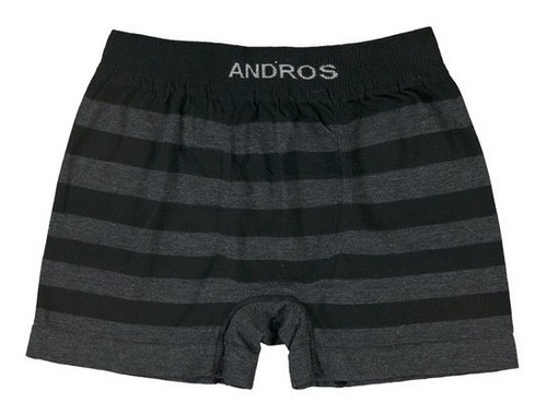 Boxer Hombre Algodón Melange Rayado S/costura Andros A5106