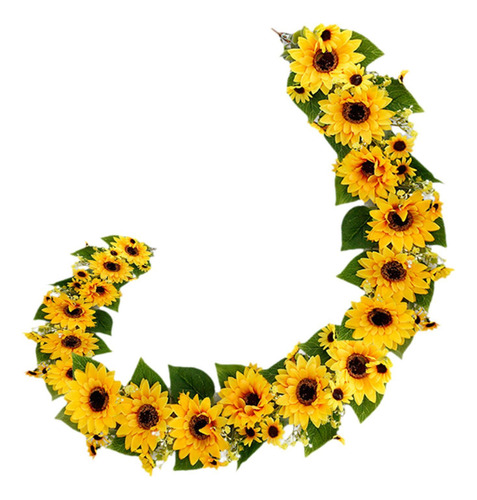 Corona De Girasoles Artificiales, Corona De Verano, Corona