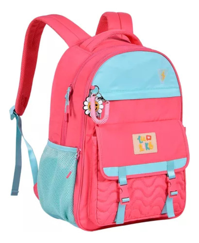 Mochila De Costas Escolar Infantil Rosa Luluca Pastel Clio