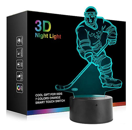 Ticent Football Gifts Night Light, Fútbol 3d Desk Pchwx