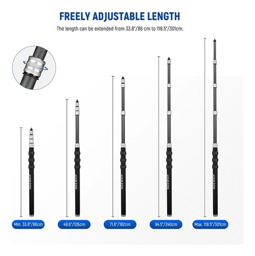 Extension Neewer (boom Pole) Para Microfonono Ms-300c