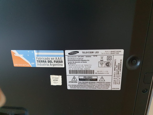 Samsung Tv Modelo Un46f7500 Ag, 46 Pulgadas, Año 2013