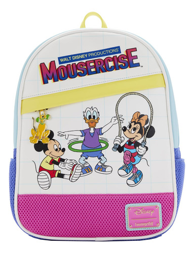 Minimochila Loungefly Disney Mousercise De Piel Vegana