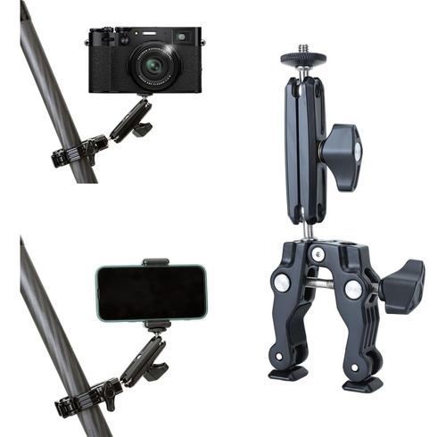 Super Clamp Multi-functional Camera C Clamp Mount, 360° Ball