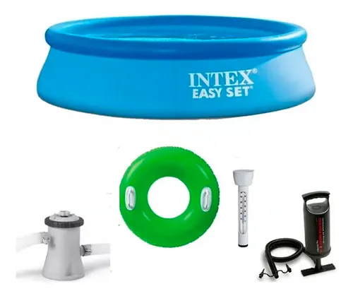 Pileta Lona Intex 366x91 + Bomba + Inflador + Accesorios Mm