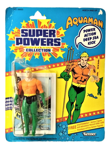 Vintage Aquaman Super Powers Figura De Accion De Kenner