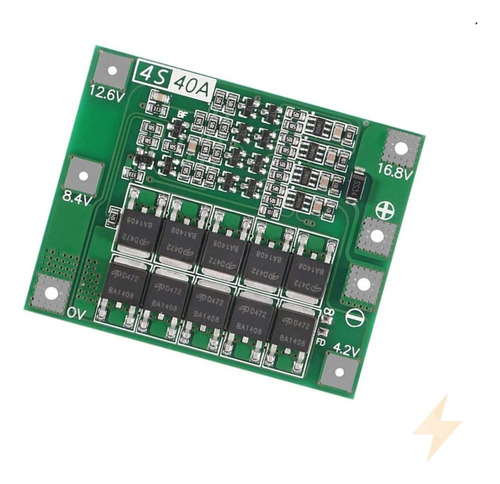 Modulo De Carga Bms 4s 40a Para Batería De Litio