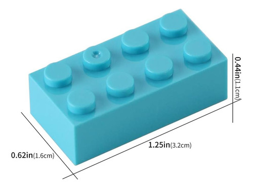 Feleph 2x4 Bricks Medium Azure 320 Piezas Piezas Kit De De