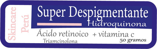 Aclaradora Super Despigmentante Hidroquinona 50 Gr