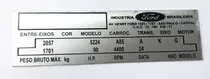 Comprar Placa Plaqueta Número Carroceria Industria Ford Jeep Cj5