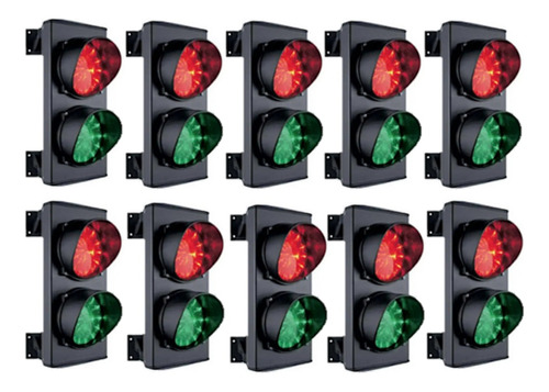 Semaforo Señalizacion 2 Luces Rojo Y Verde 10 Piezas