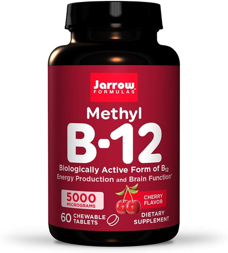 Jarrow Methyl Vitamina B12 5000mcg X 60 Tabletas Masticables