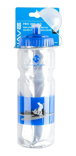 Caramañola Plastica M-wave Térmica 400cc Transp/azul M340344