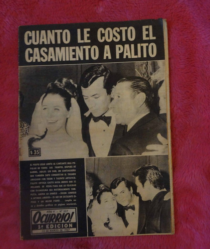 Revista Ocurrió! 10 Marzo 1967  Palito Ortega Emilio Vieyra 