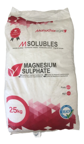 Fertilizante Sulfato De Magnesio X 25 Kilos