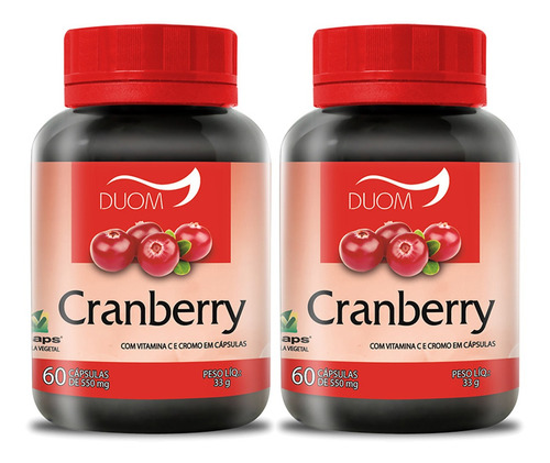 Cranberry Com Vitamina C E Cromo Em Cápsulas - 60 Cápsulas