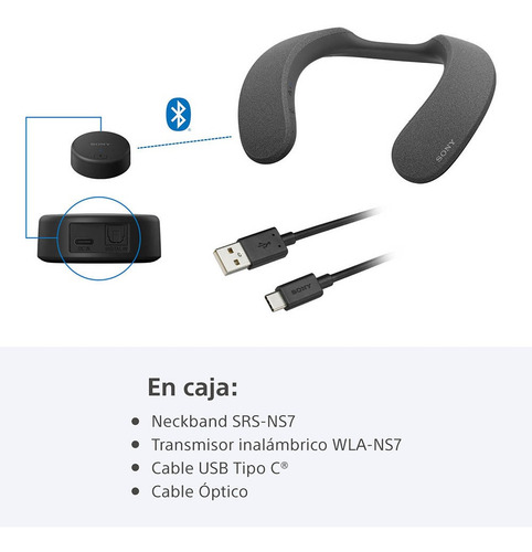 Imagen 3 de 7 de Parlantes Inalámbricos Estilo Neckband Srs-ns7