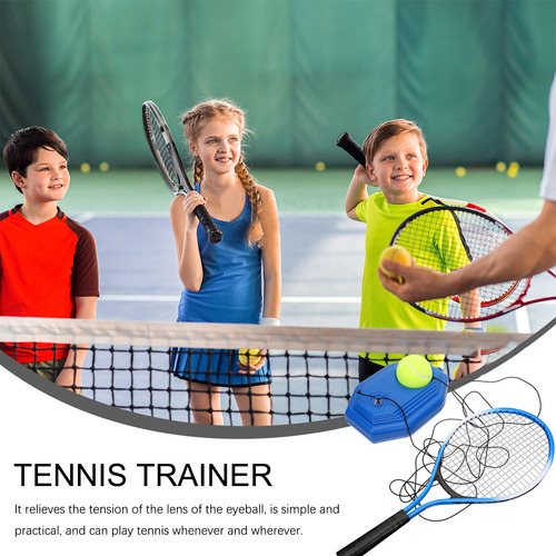 1 Juego De Equipo De Práctica De Tenis Trainer Con Pelota Pa