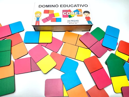 Dominó Jogo Educativo Pedagógico 28pcs Mdf - Patrulha Canina