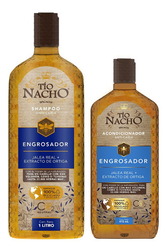 Tío Nacho Shampoo 1l + Acondicionador Engrosador 415 Ml