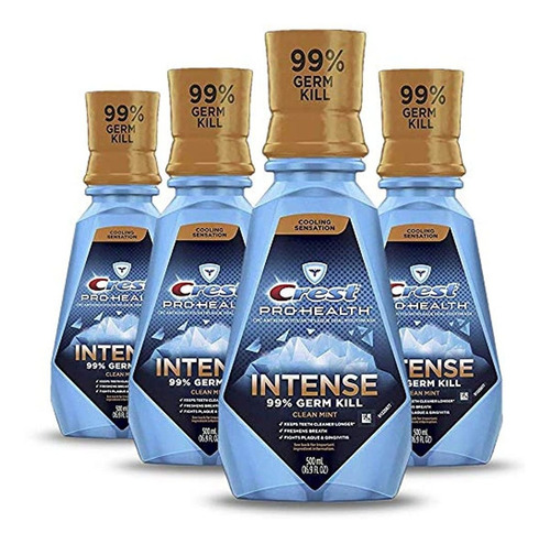 Crest Pro Health Intense Enjuague Bucal, Menta Limpia, 16.8