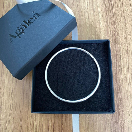 Imagen 8 de 10 de Pulsera De Plata .925 Semanario Para Mujer Aro Mediano